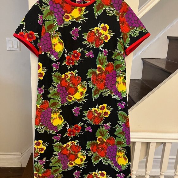 Vintage Poly Fruits and Flowers Dress - Picture 4 of 11